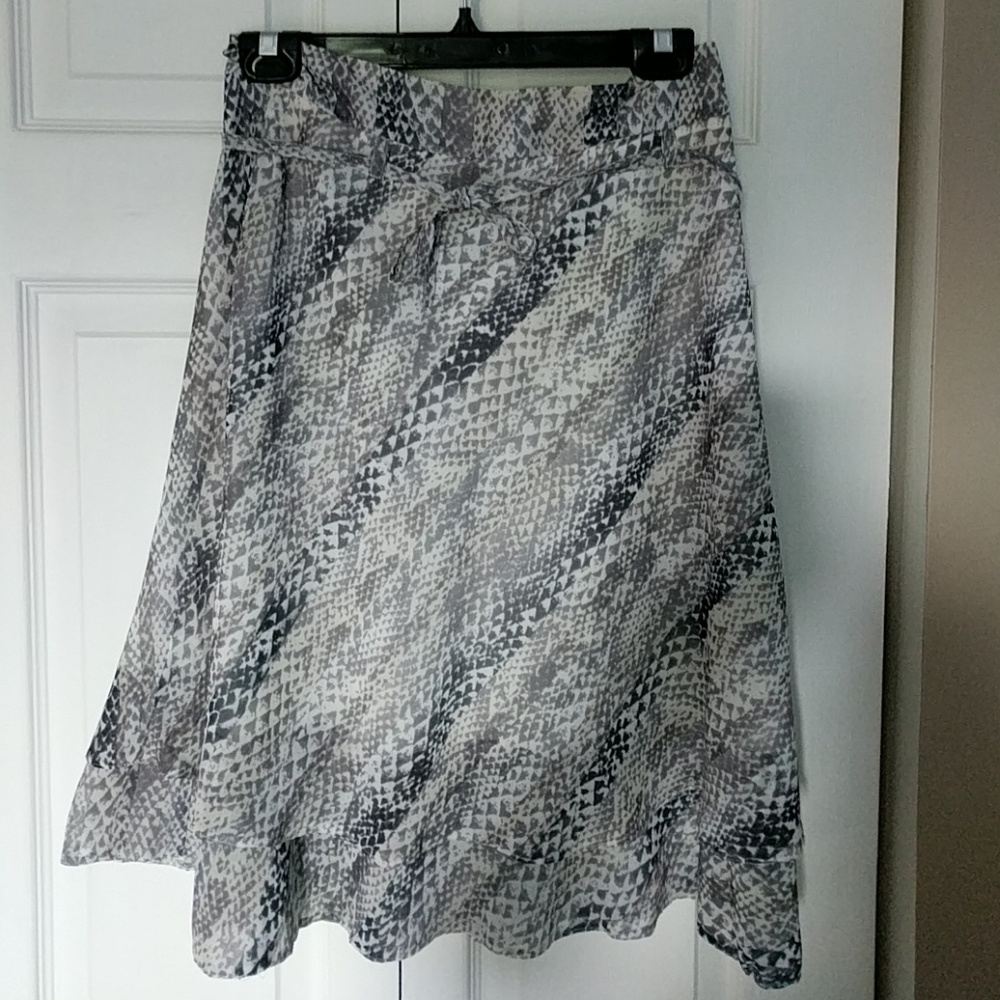 Snakeskin ruffle skirt